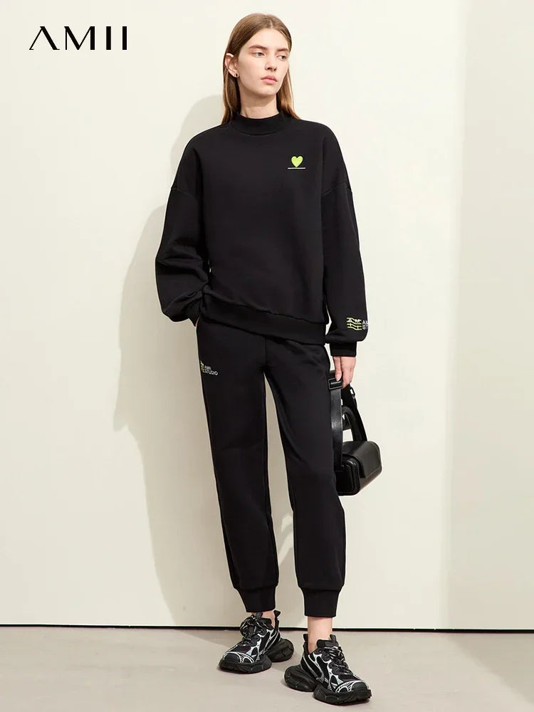 Minimalist Sporty Winter Hoodie & Padded Casual Pants