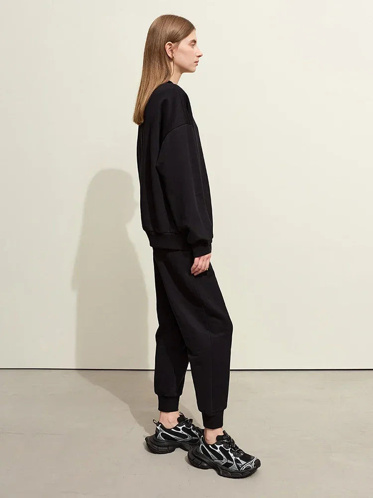 Minimalist Embroidered Sporty Hoodie or Pants - Winter Casual