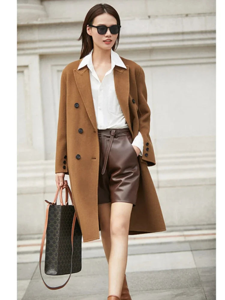 100% Wool Double-Sided Coat - Minimalist Winter Office Jacket