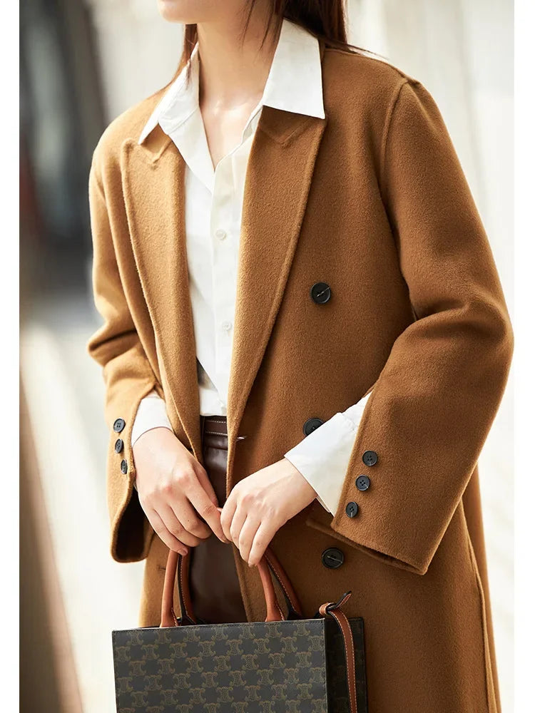 100% Wool Double-Sided Coat - Minimalist Winter Office Jacket