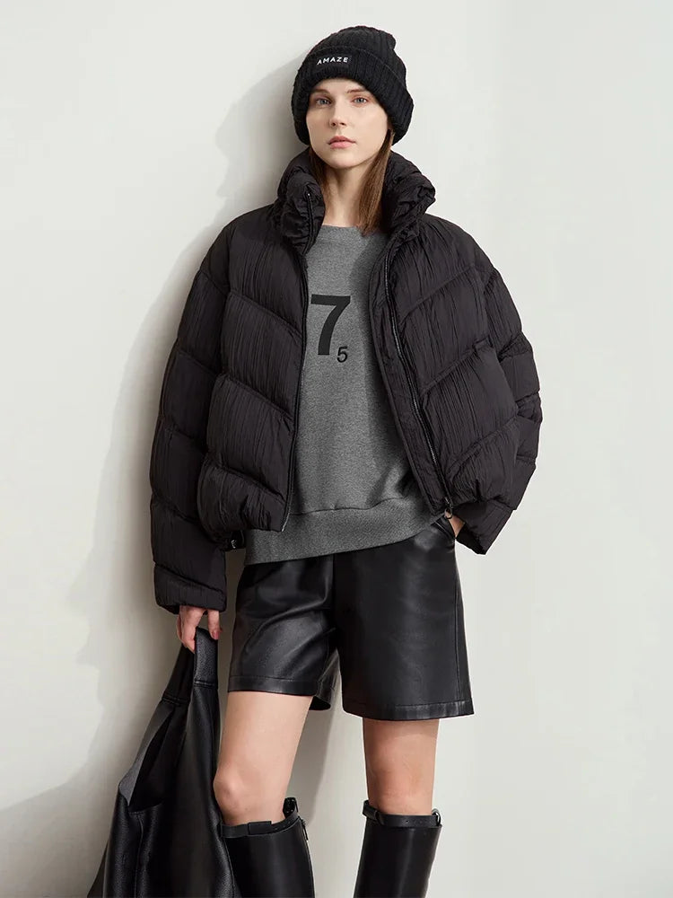 Women's Minimalist Fleece Pullover - Casual Loose Winter Sweatshirt