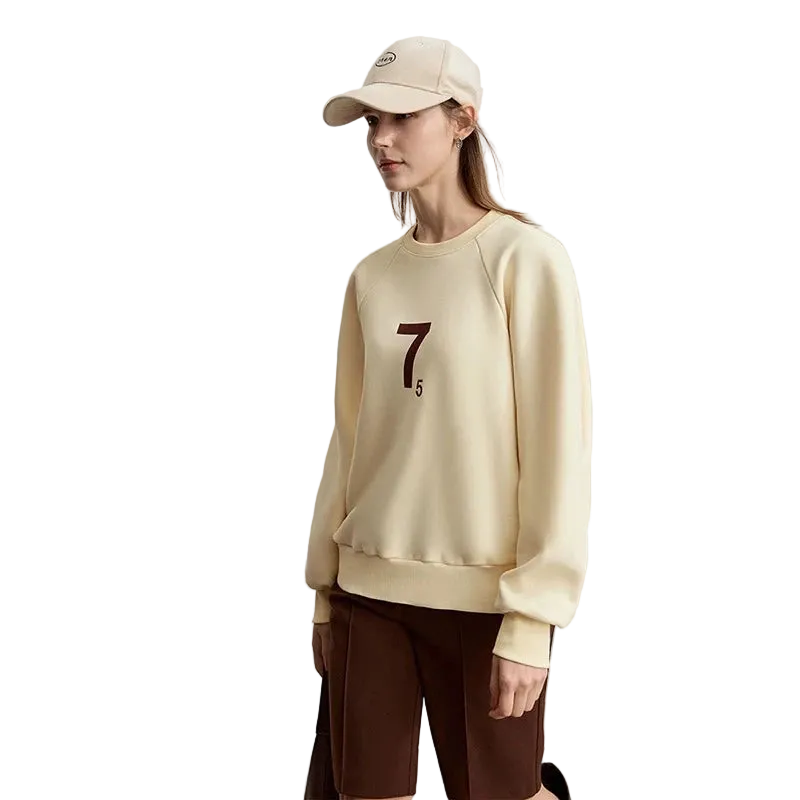 Women's Minimalist Fleece Pullover - Casual Loose Winter Sweatshirt