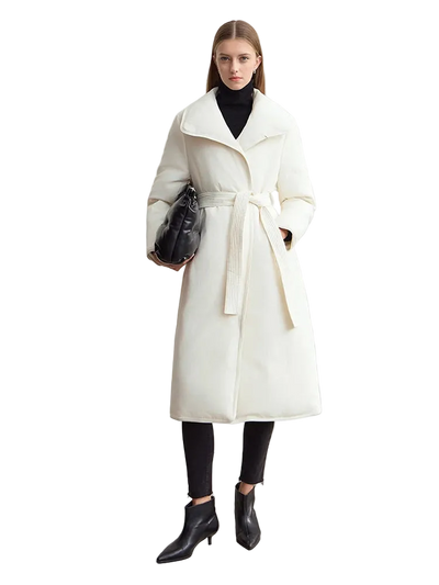 Women's Long Down Jacket Graphene Lined Winter Overcoat
