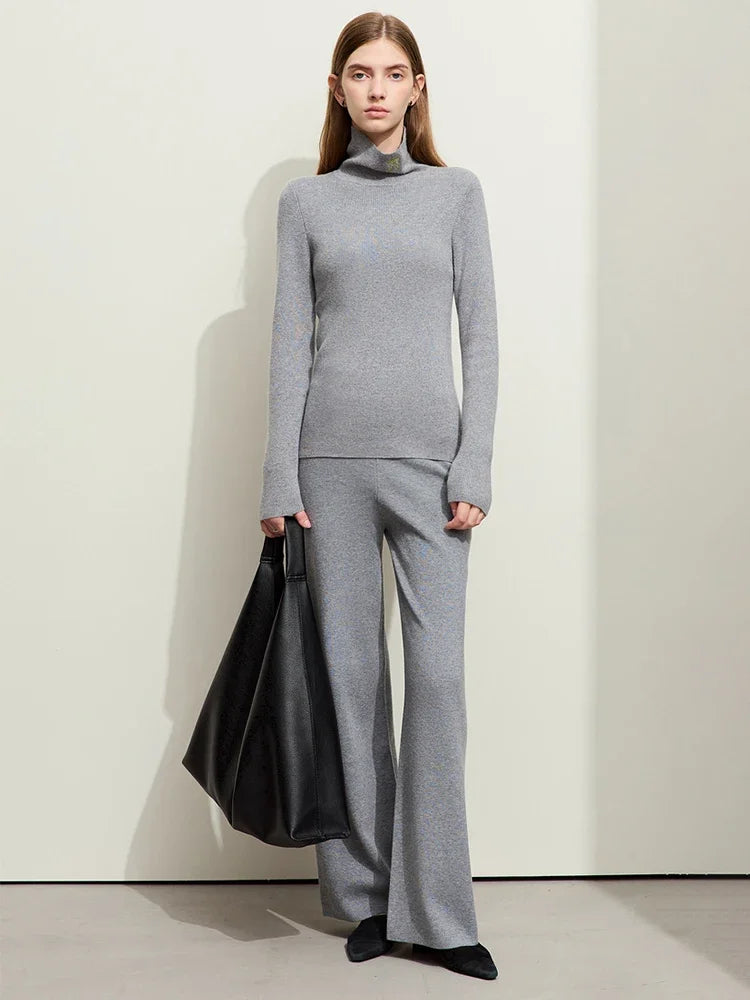 Women's Slim Turtleneck Knitted Sweater - Winter Basic Top