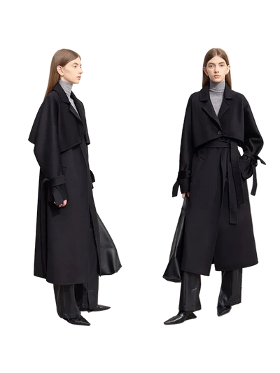 Women's Double-Sided Wool Coat & Vest Skirt Set | AMII Winter