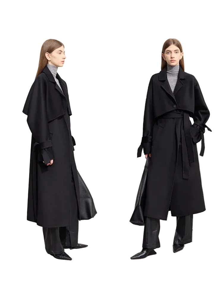 Women's Double-Sided Wool Coat & Vest Skirt Set | AMII Winter