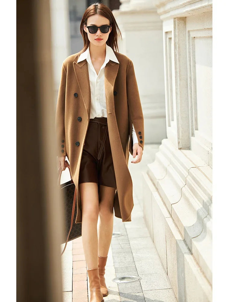 100% Wool Double-Sided Coat - Minimalist Winter Office Jacket