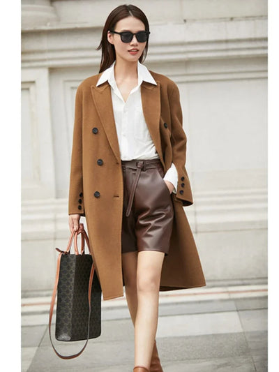 100% Wool Double-Sided Coat - Minimalist Winter Office Jacket