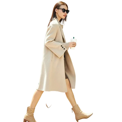 100% Wool Double-Sided Coat - Minimalist Winter Office Jacket