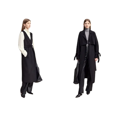 Women's Double-Sided Woolen Coat & Vest Set | AMII Winter Commuter