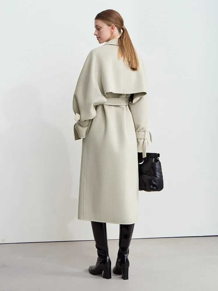 Women's Double-Sided Wool Coat & Vest Skirt Set | AMII Winter